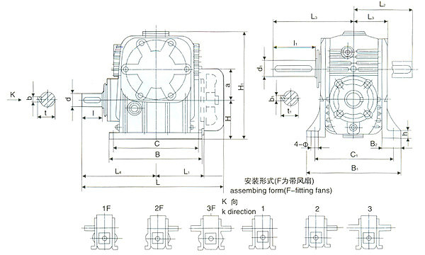 TPA平面包絡環(huán)面蝸桿減速機結構圖 TPA平面包絡環(huán)面蝸桿減速機結構圖